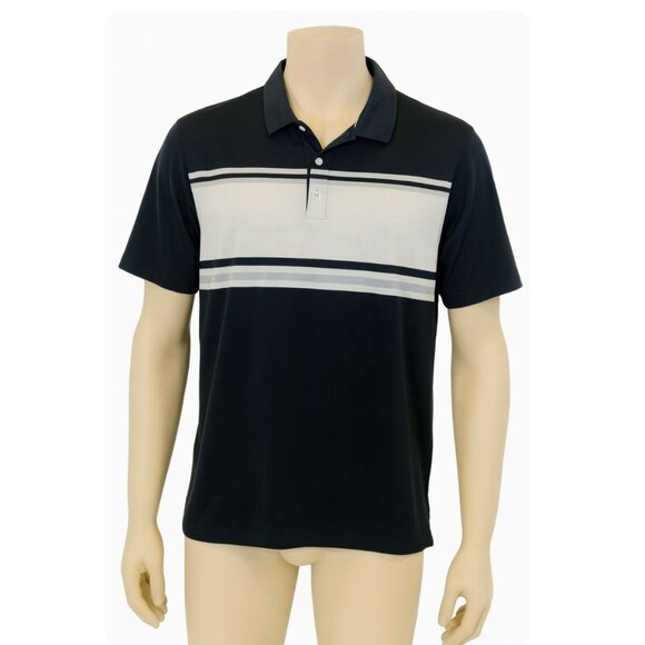 Nike Men’s Dri Fit Golf Polo- Black/White/Grey - Size L - Picture 1 of 5